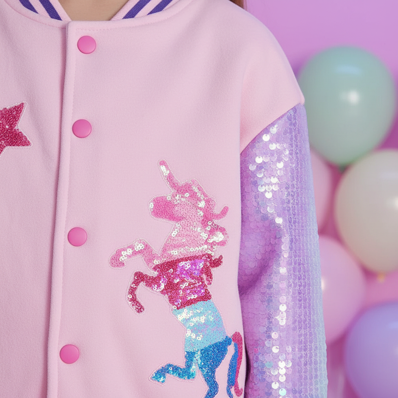 unicorn bomber jacket - detail