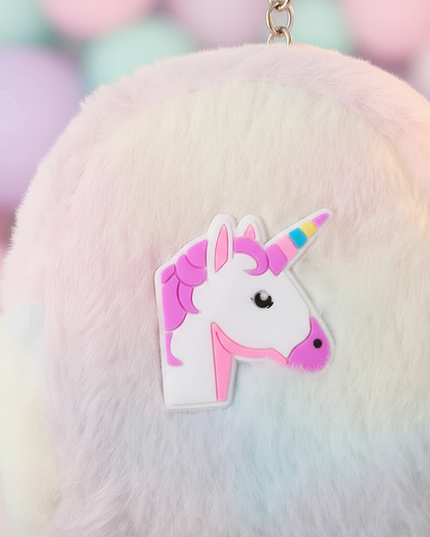 unicorn bookbag purse - detail