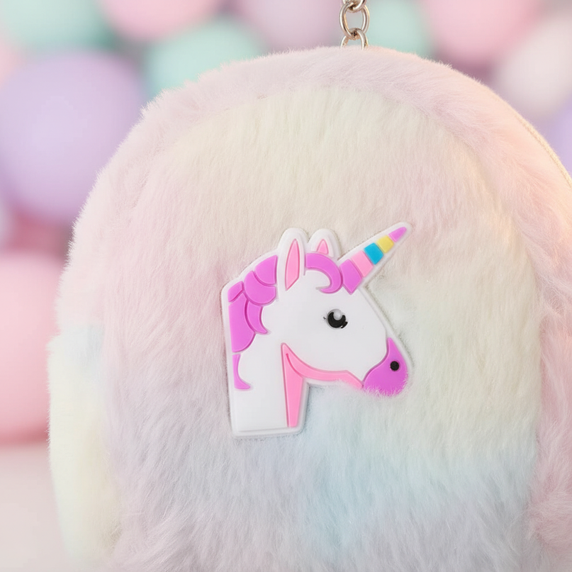unicorn bookbag purse - detail