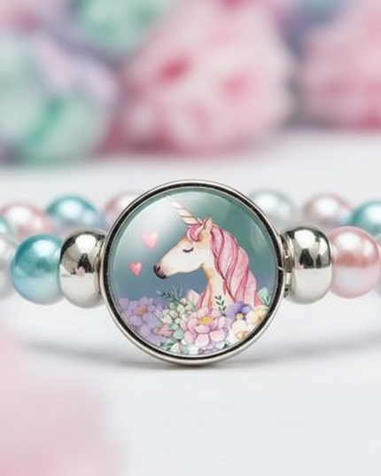 unicorn bracelet for daughter - detail