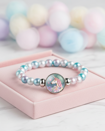 unicorn bracelet for daughter - lifestyle