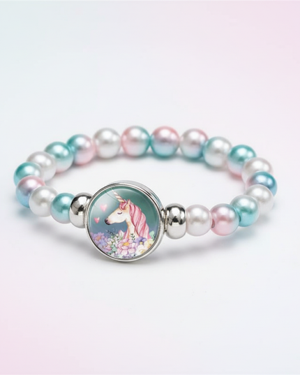 unicorn bracelet for daughter - white-bg
