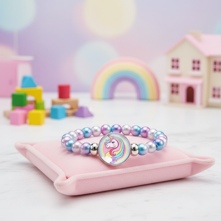 unicorn bracelet for little girl - lifestyle