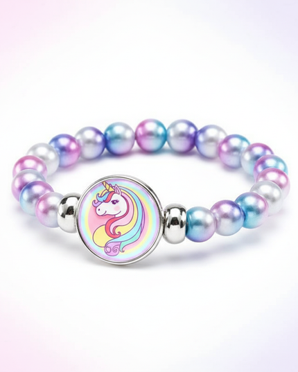 unicorn bracelet for little girl - white-bg