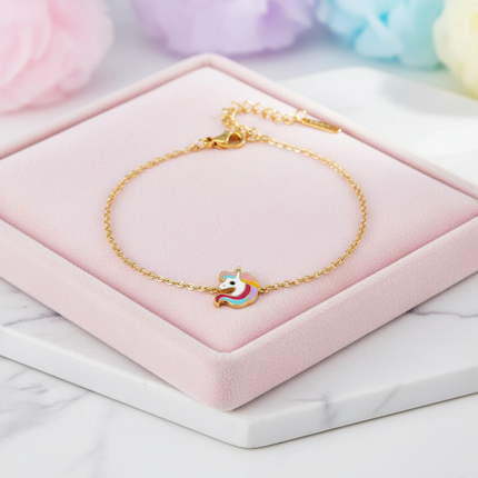 gold unicorn bracelet - lifestyle