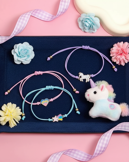 unicorn bracelet set - flat-lay