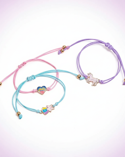 unicorn bracelet set - white-bg