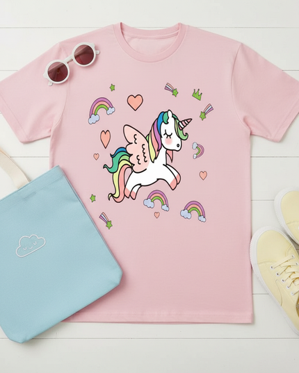 unicorn brother shirt - flat-lay