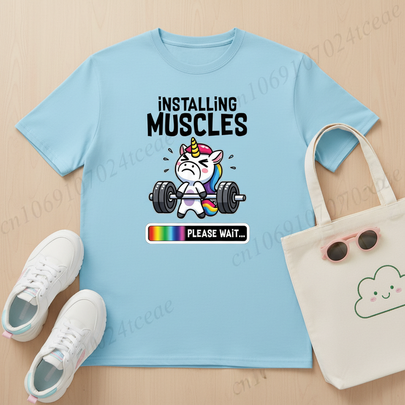 unicorn brunch shirt - flat-lay