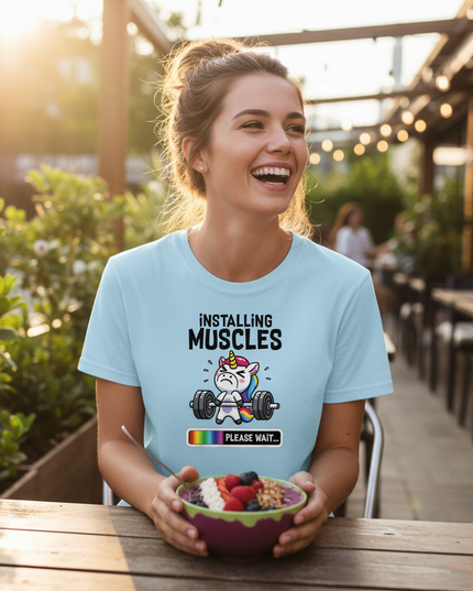 unicorn brunch shirt - in-use
