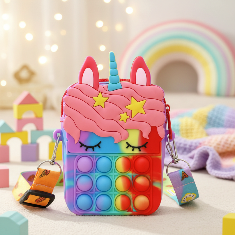 unicorn bubble purse - lifestyle