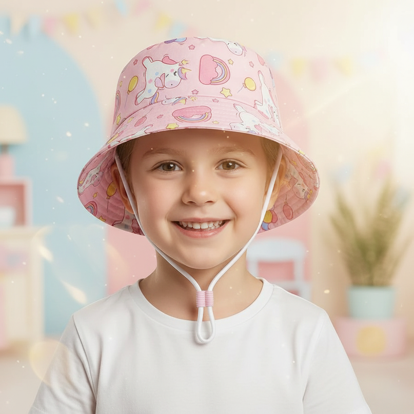 unicorn bucket hat - in-use