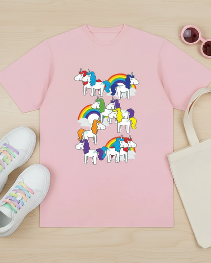 unicorn bunny shirt - flat-lay