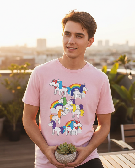 unicorn bunny shirt - in-use