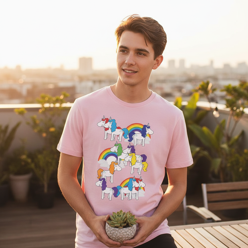unicorn bunny shirt - in-use