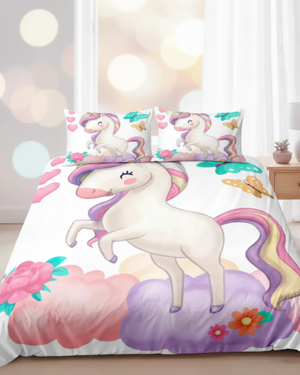 unicorn butterfly bedding - lifestyle