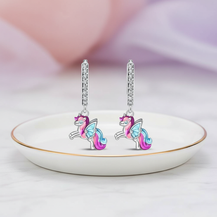 unicorn butterfly earrings - lifestyle
