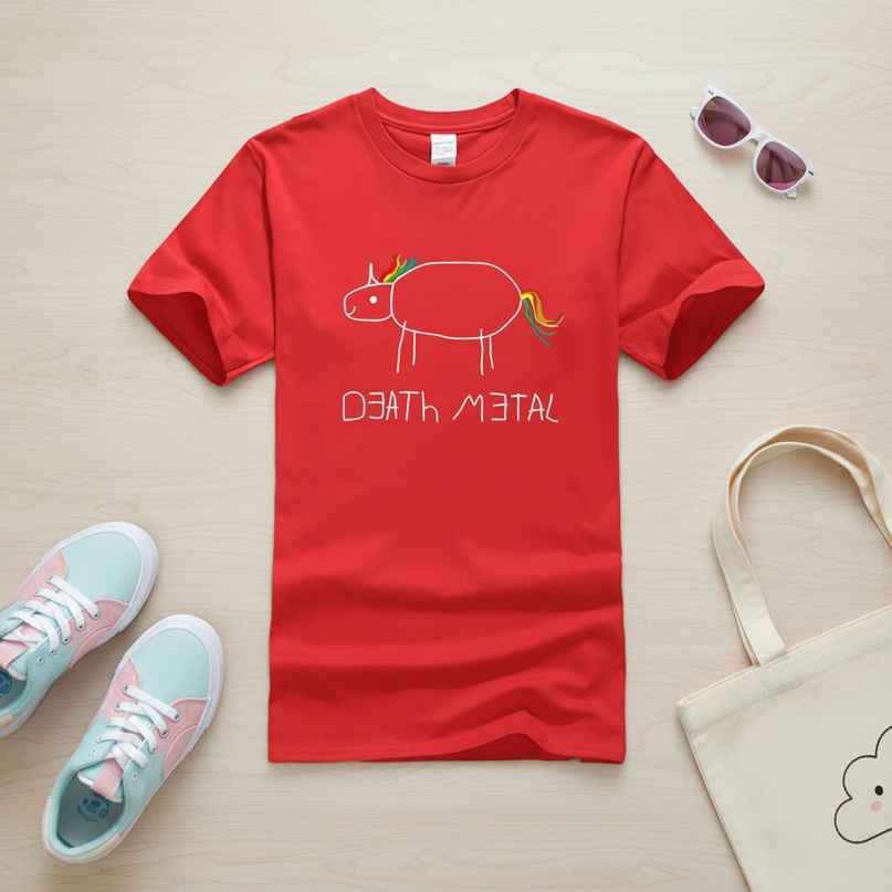 unicorn button up shirt - flat-lay