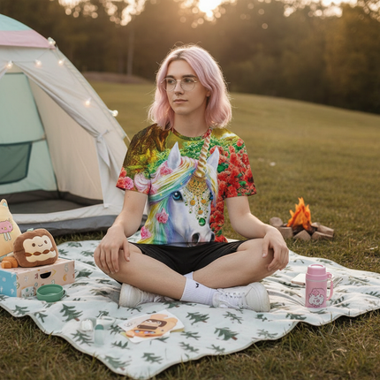 unicorn camping shirt - lifestyle