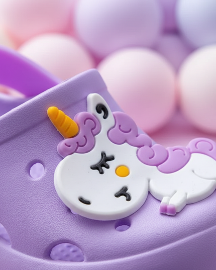 unicorn candy slippers - detail