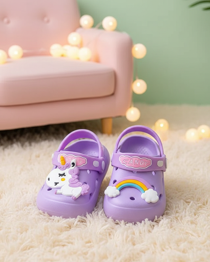 unicorn candy slippers - lifestyle
