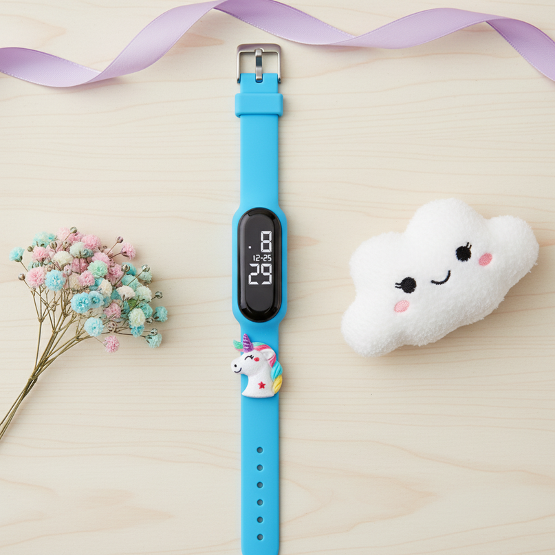 unicorn candy watch - flat-lay