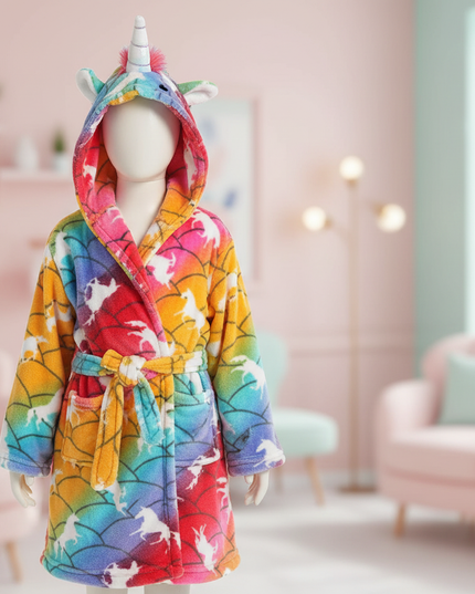 unicorn cartoon robe - lifestyle
