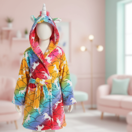 unicorn cartoon robe - lifestyle