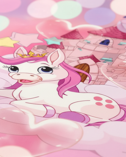 unicorn castle bed sheet set - detail
