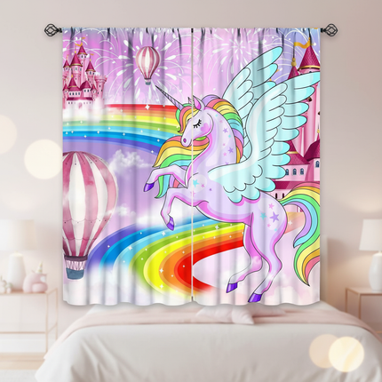 unicorn castle curtains - lifestyle