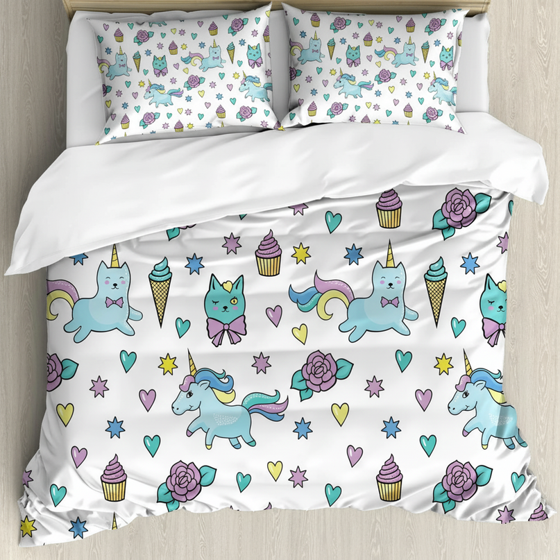 unicorn cat bedding - lifestyle