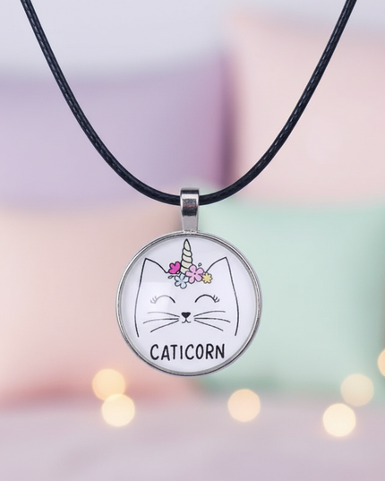 unicorn cat necklace - lifestyle