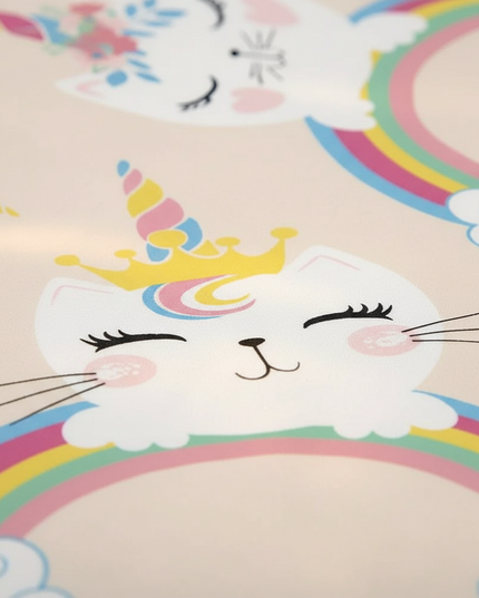 unicorn cat rainbow bedding - detail