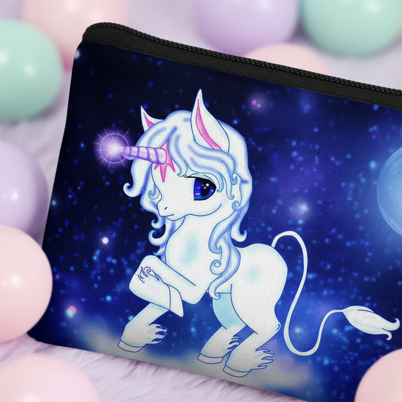 unicorn change purse - detail