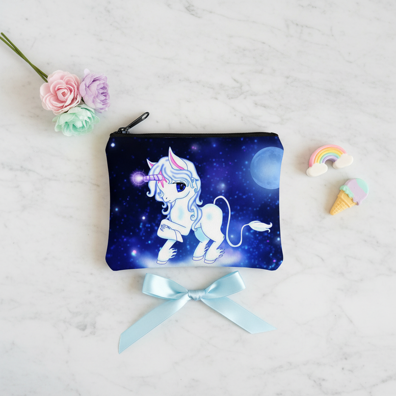 unicorn change purse - flat-lay