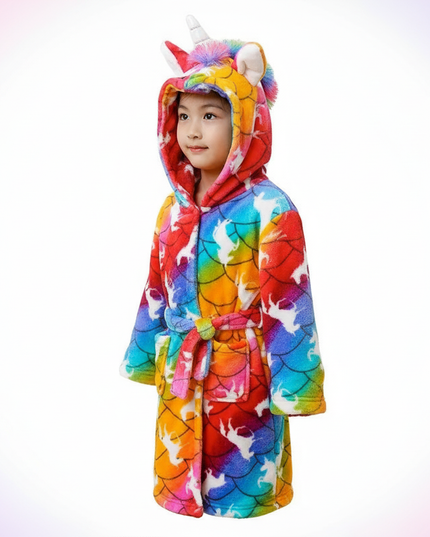 unicorn character robe - white-bg