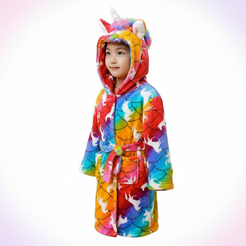 unicorn character robe - white-bg