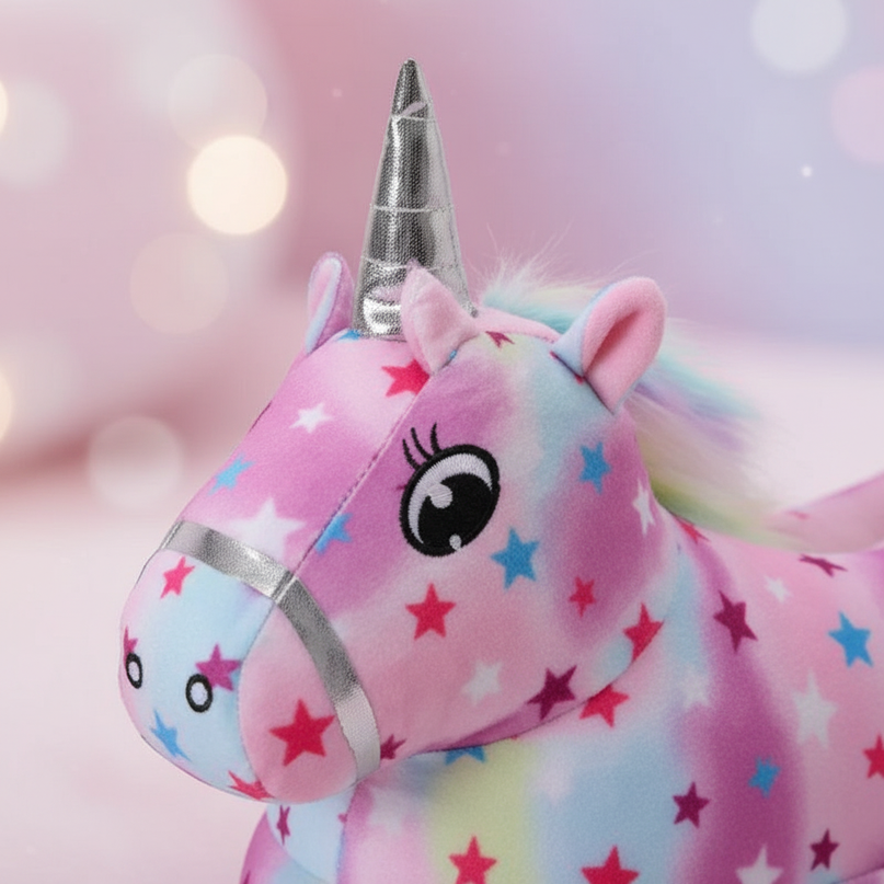 unicorn character slippers - detail