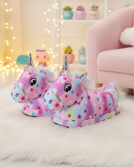 unicorn character slippers - lifestyle
