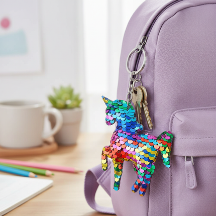 unicorn charm clip keychain - lifestyle
