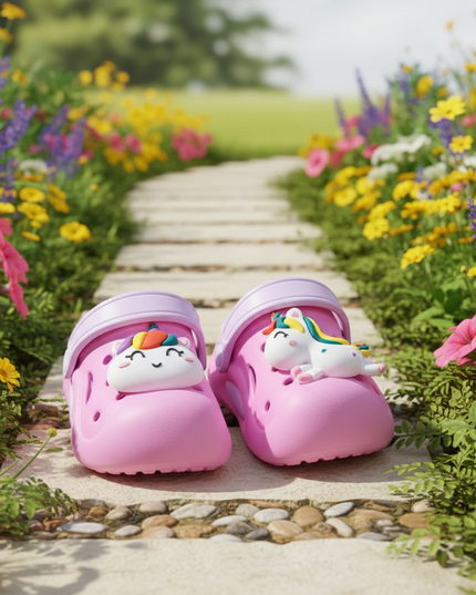 unicorn charm clogs - lifestyle