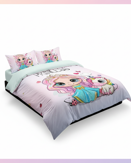 unicorn childrens bedding - white-bg