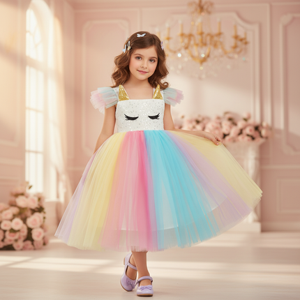 unicorn christmas dress - front