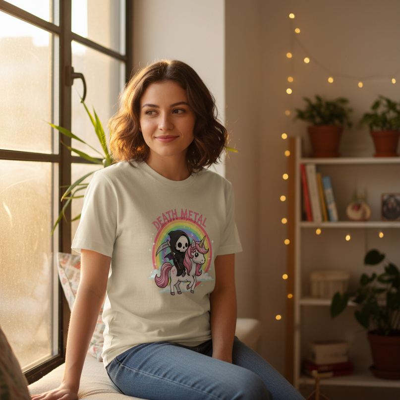 unicorn christmas shirt - in-use