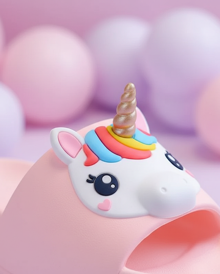 unicorn chunky slippers - detail
