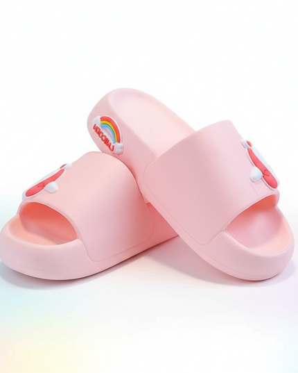 unicorn chunky slippers - white-bg
