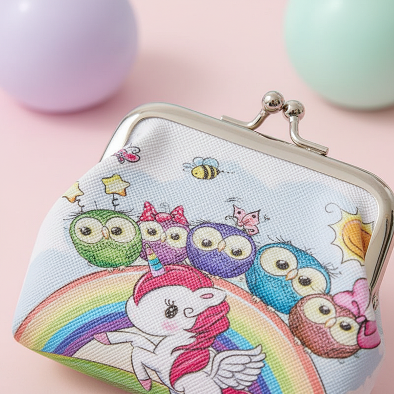 unicorn clasp purse - detail