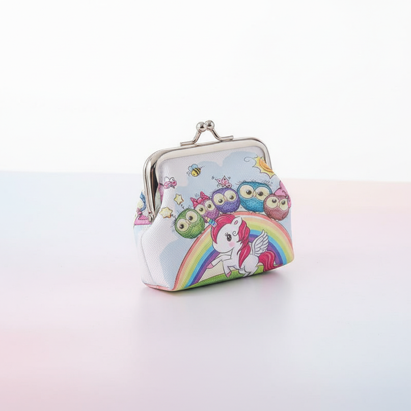 unicorn clasp purse - white-bg