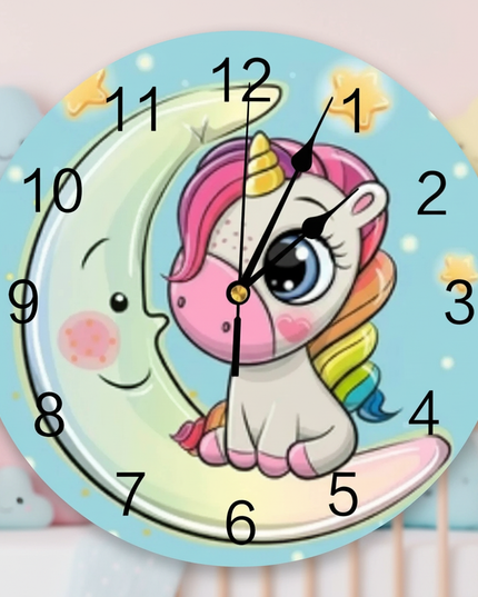 unicorn clock for nursery - lifestyle
