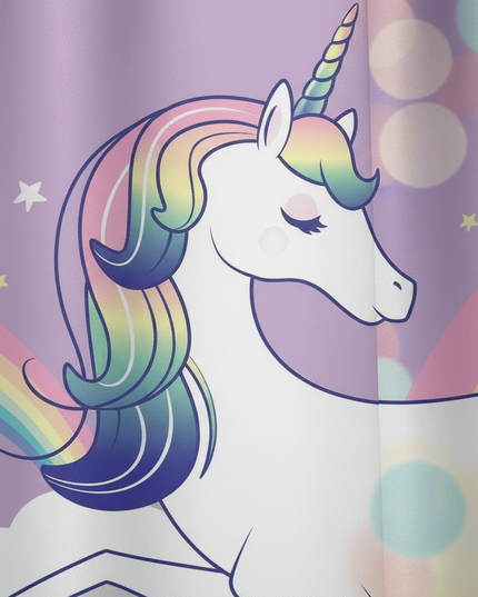 unicorn cloud curtains - detail